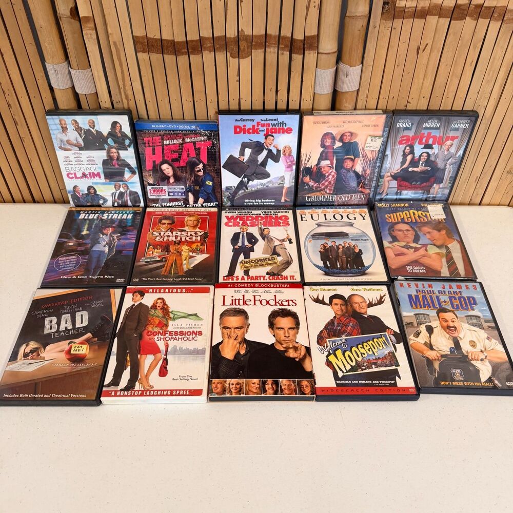 15 Movie Comedy DVD Lot The Heat Wedding Crashers Bad Teacher Tested Plays
